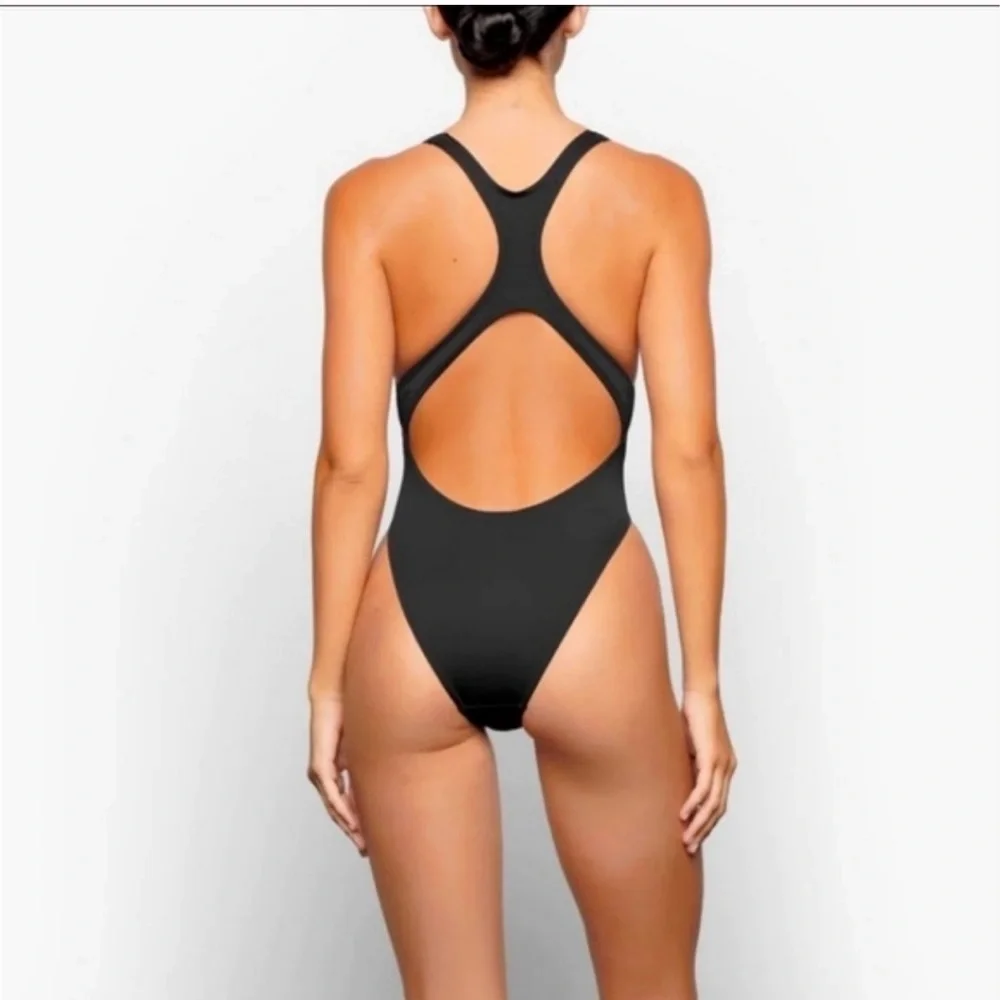 Skims swim cutout monokini in color gunmetal size XL swimsuit beach boat
